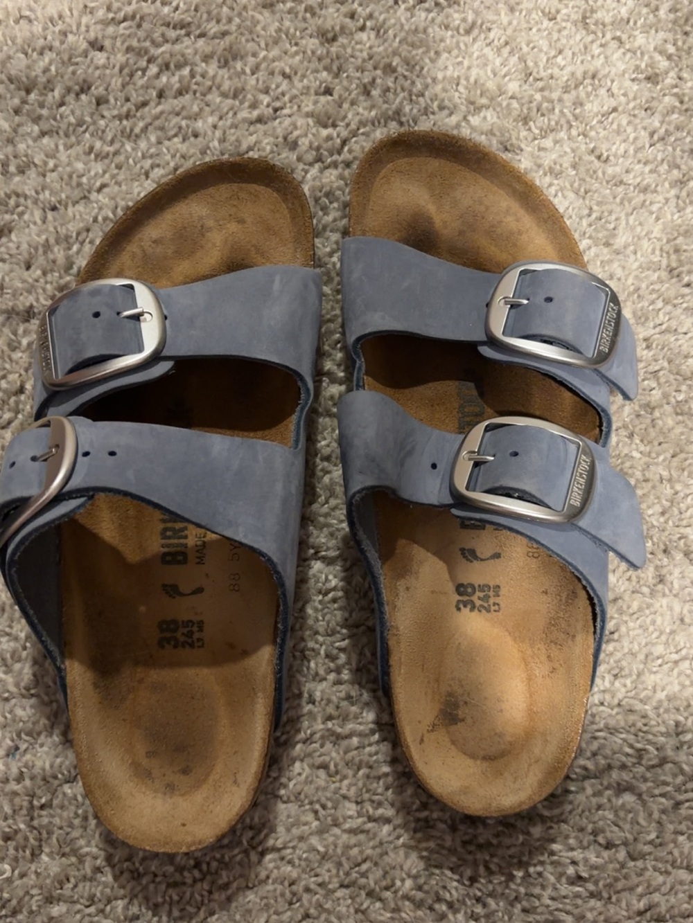 Birkenstock Blue Arizona Two-Strap Sandals